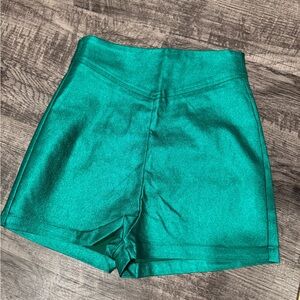 Rockin Bettie boulevard nights Green lurex lame pinup Women's Shorts